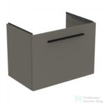 Ideal Standard I. Life S 60x37, 5 cm-es 1 fiókos fali szekrény mosdó és fogantyú nélkül, Quartz grey matt T5292NG (T5292NG)