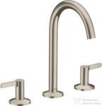 Hansgrohe AXOR ONE 170 3 üléses mosdó csaptelep, klik-klak leeresztővel, szálcsiszolt nikkel 48050820 (48050820)