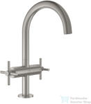 GROHE ATRIO L magasított mosdó csaptelep click-clack leeresztővel, Supersteel 21144DC0 (21144DC0)
