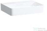 Laufen Val SaphirKeramik 55x42 cm-es csiszolt aljú mosdó csaplyuk és túlfolyó nélkül, LCC Active bevonattal, fehér H816282A001121 (H816282A001121)
