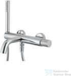 Bugnatese MOON kádtöltő csaptelep zuhanyszettel, króm 7202CR (7202CR)