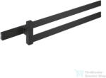 GROHE SELECTION CUBE 40 cm-es dupla törölközőtartó, Phantom Black 102280KF00 (102280KF00)