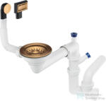 Deante Helytakarékos szifon gránit mosogatókhoz, szálcsiszolt bronz ZXY_C949 (ZXY_C949)