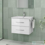 Coycama Acuario 60 cm-es Onix New mosdó és 2 fiókos alsószekrény kombináció, törölközőtartó nélkül, fényes fehér M0532120302012 (M0532120302012)