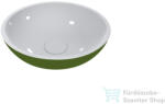 LunArt Milan 49, 7 cm-es pultra ültethető öntöttmárvány mosdó csaplyuk és túlfolyó nélkül, fényes RAL 6005 Moss green/fehér 5999123011268 (5999123011268)