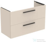 Ideal Standard I. LIFE A 100x44 cm-es 2 fiókos fali szekrény mosdó és fogantyú nélkül, Sand beige matt T5257NF (T5257NF)