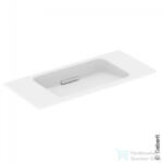 Geberit ONE 120x40 cm-es mosdó csaplyuk-és túlfolyó nélkül, KeraTect mázzal, fényes fehér takarólappal, fehér 500.392. 01.3 (500392013)