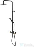 SAPHO ULTRAMIX zuhanyoszlop, zuhanyszettel és fejzuhannyal, matt fekete/matt arany (UT139BG) (UT139BG) - furdoszoba-szaniter