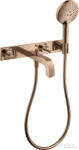 Hansgrohe AXOR Citterio falsík alatti kádtöltő csaptelep zuhanyszettel, polírozott vörös arany hatású 39442300 (39442300)