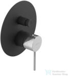 SAPHO ULTRASAN falbasüllyesztett csaptelep, 2-irányú, matt fekete-króm UT042VBC (UT042VBC)