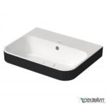 Duravit HAPPY D. 2 PLUS 60x46 cm-es ráültethető csiszolt mosdó csaplyuk nélkül, fehér/antracit matt 2360601160 (2360601160)