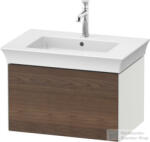 Duravit WHITE TULIP mosdó alá építhető függesztett 1 fiókos alsószekrény, 684 x 458 mm, White Satin Matt Lacquer/American Walnut Solid Wood WT424107736 (WT424107736)