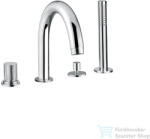 Bugnatese MOON 4 üléses peremre szerelhető kádtöltő csaptelep zuhanyszettel, króm 7255CR (7255CR)