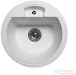 LunArt Carl 44, 6 cm-es öntött gránit mosogató medence szifon nélkül, Pearl white 5999123000330 (5999123000330)