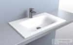 LunArt Timo 700 70x45 cm-es beépíthető öntöttmárvány mosdó túlfolyó nélkül, fényes fehér 5999123006639 (5999123006639)