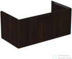 Ideal Standard I. Life B 100x50, 5 cm-es 1 fiókos fali szekrény mosdó és fogantyú nélkül, Coffee oak T5275NW (T5275NW)