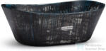 S.V.I.S. Design mosdó 50 cm LIBRA BASIC - BLACKSMITH fekete és kék, matt lakk UBX. LIBRA. BC. 050.000. BS. 02.1 (UBX_LIBRA_BC_050_000_BS_02_1)