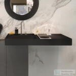 Laufen Kartell By Laufen 120x46 cm-es mosdó, jobb oldali polccal, 2 csaplyukkal, matt fekete H8133327168151 (H8133327168151)