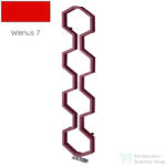 Radeco CARMEL 1800x400 design radiátor, WENUS 7 (piros) színben (Radeco_CARMEL_WENUS7)