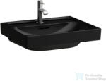 Laufen MEDA 55x46 cm-es falra/bútorra szerelhető csiszolt aljú mosdó, matt fekete H8161127161041 (H8161127161041)