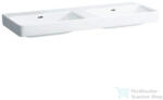 Laufen Pro S 130x46, 5 cm-es pultra ültethető dupla mosdó csaplyuk nélkül, LCC Active bevonattal, fehér H814968A001091 (H814968A001091)