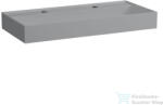 Laufen Kartell By Laufen 100x46 cm-es mosdó 2 csaplyukkal, túlfolyó nélkül, matt szürke H8103377591151 (H8103377591151)