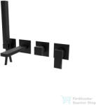 Bugnatese Tetris falsík alatti kádtöltő csaptelep zuhanyszettel, belső egységgel, Matt fekete 9101NE (9101NE)