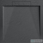 AREZZO design STONE pala hatású öntött márvány zuhanytálca, 90x90 cm-es, antracit AR-DYT099LA (AR-DYT099LA)