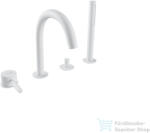 Bugnatese Kline 4 üléses kádtöltő csaptelep zuhanyszettel, matt fehér 5755BI (5755BI)