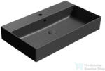 SAPHO GSI KUBE X kerámiamosdó, 80x47cm, matt fekete (9422126) (9422126) - furdoszoba-szaniter