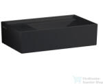 Laufen Kartell By Laufen 46x28 cm-es kézmosó, csaplyukk és túlfolyó nélkül, speciális rejtett lefolyóval, matt fekete H8153357161121 (H8153357161121)