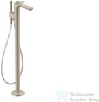 Hansgrohe AXOR CITTERIO C szabadonálló kádtöltő csaptelep zuhanyszettel, alaptest nélkül, szálcsiszolt nikkel 49440820 (49440820)