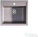 LunArt Cuki 56x51 cm-es öntött gránit mosogató medence szifon nélkül, Light grey 5999861632121 (5999861632121)
