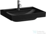 Laufen MEDA 60x46 cm-es falra/bútorra szerelhető mosdó túlfolyó nélkül, matt fekete H8101137161111 (H8101137161111)