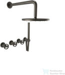 Bugnatese MILLENOVECINQUANTA falsík alatti zuhanyrendszer 22, 5 cm-es esőztetővel, belső egységgel, zuhanyszettel, grafit 4527GF (4527GF)