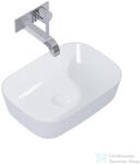 AREZZO design Reni pultra ültethető mosdó 46x33 cm, fényes fehér/matt szürke AR-146112 (AR-146112)