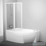 RAVAK VSK2 Rosa 150 balos kádparaván, Fehér+transparent 76L80100Z1 (76L80100Z1)
