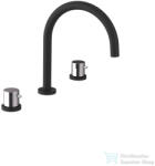 SAPHO ULTRAMIX három üléses mosdó csaptelep, matt fekete/króm (UT017BC) (UT017BC)