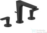 Hansgrohe AXOR CITTERIO C 3 üléses mosdó csaptelep rombuszmetszéses fogantyúval, automata leeresztővel, matt fekete 49061670 (49061670)