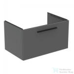 Ideal Standard I. Life B 80x50, 5 cm-es 1 fiókos fali szekrény mosdó és fogantyú nélkül, Quartz grey matt T5271NG (T5271NG)