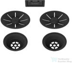 BLANCO InFino szett 2 medencéhez matt fekete 239979 (239979)