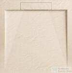 AREZZO design STONE pala hatású öntött márvány zuhanytálca, 90x90 cm-es, beige AR-DYT099LBG (AR-DYT099LBG)