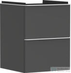 Hansgrohe XELU Q 48x49, 5 cm-es 2 fiókos fali szekrény matt fehér fogantyúval, matt gyémántszürke 54020700 (54020700)