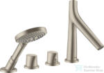 Hansgrohe AXOR Starck Organic 4 üléses, termosztátos kádtöltő csaptelep, szálcsiszolt nikkel 12426820 (12426820)