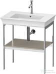 Duravit WHITE TULIP fém állvány 236375-ös mosdóhoz, fa polccal, Taupe Satin Matt Lacquer WT454006060 (WT454006060)