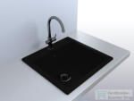 LunArt Aragorn 510 50, 9x49, 5 cm-es öntött gránit mosogató medence szifon nélkül, fekete 5999123000033 (5999123000033)