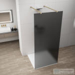 SAPHO POLYSAN ESCA GOLD MATT Walk-in zuhanyfal, szabadonálló, füst üveg, 1100mm (ES1411-08) (ES1411-08)