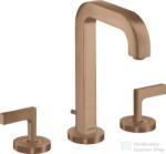 Hansgrohe AXOR CITTERIO 3 üléses mosdó csaptelep automata leeresztővel, szálcsiszolt vörös arany hatású 39135310 (39135310)