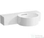 Laufen Val SaphirKeramik 55x31, 5 cm-es csaplyuk nélküli kézmosó bal oldali pulttal, LCC bevonattal, fehér H8152844001091 (H8152844001091)