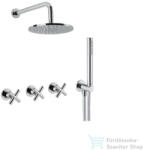 Bugnatese RODOS falsík alatti zuhanyrendszer 22, 5 cm-es esőztetővel, belső egységgel, zuhanyszettel, króm 7327CR (7327CR)